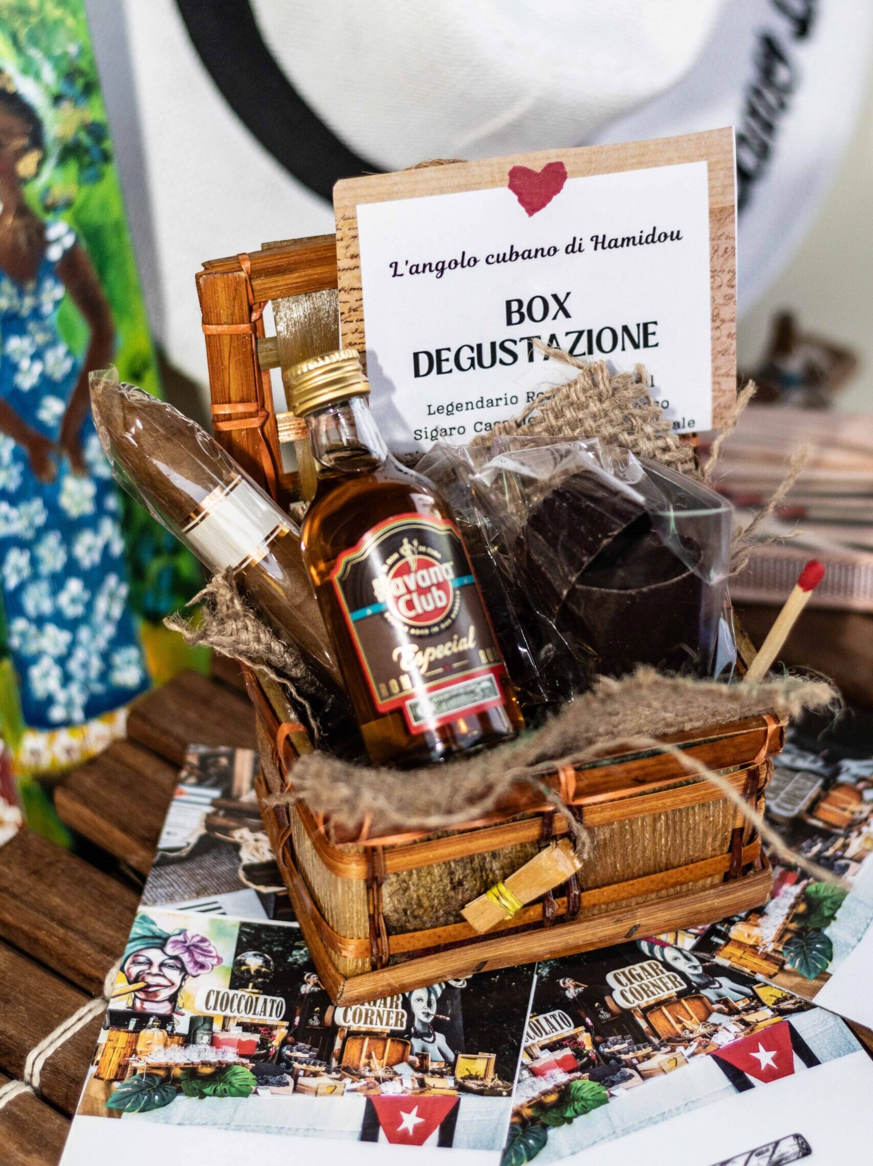 Box degustazione di rum sigari e cioccolato