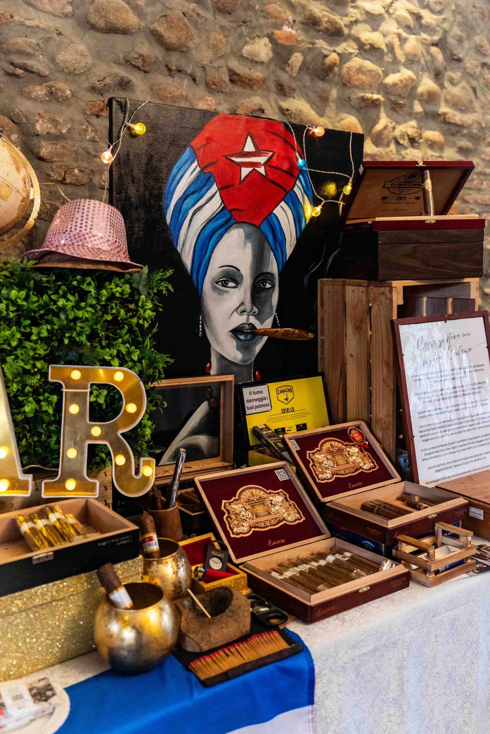 Angolo cubano con Rum Sigari e Cioccolato a Villa dei Mulini